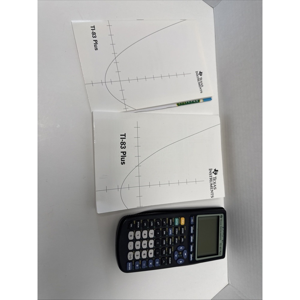 Texas Instruments Ti 83 Plus Graphing Calculator w/ Cover & Booklet Tested‎